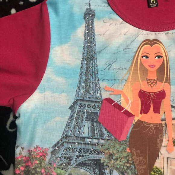 Dolls Kill I See France Crop Top - Picture 3 of 4